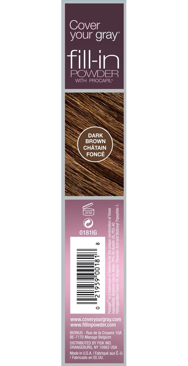 Cover Your Gray Fill-In Powder - Dark Brown | Instant Root Touch-Up for Dark Hair - görsel 3