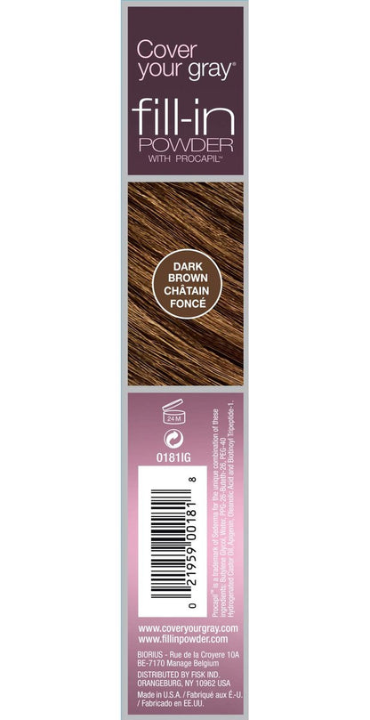 Cover Your Gray Fill-In Powder - Dark Brown | Instant Root Touch-Up for Dark Hair