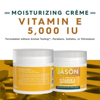 JASON Vitamin E 5,000 IU Moisturizing Crème for Face and Body, 4 oz