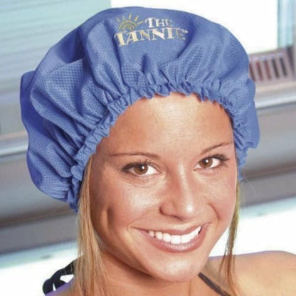 The Tannie UV Protection Bonnet Cap for Tanning – Made in USA (Blue, 1 oz) Avelisse