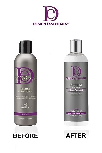 Design Essentials Restore Vitamin Treatment for Natural Dry Damaged Hair - 8 Fl Oz - görsel 3