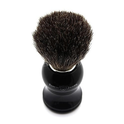 Edwin Jagger Classic Badger Shaving Brush – Premium Ebony Shave Brush for Cream or Soap