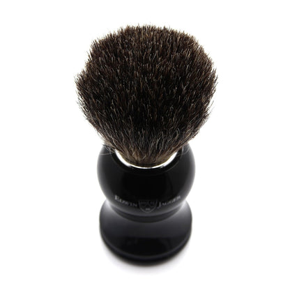 Edwin Jagger Classic Badger Shaving Brush – Premium Ebony Shave Brush for Cream or Soap
