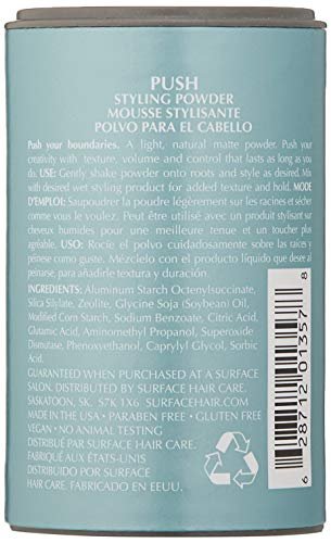 SURFACE Hair Push Styling Powder - Lift Roots, Add Texture & Volume with Natural Matte Finish, 0.35 oz Avelisse