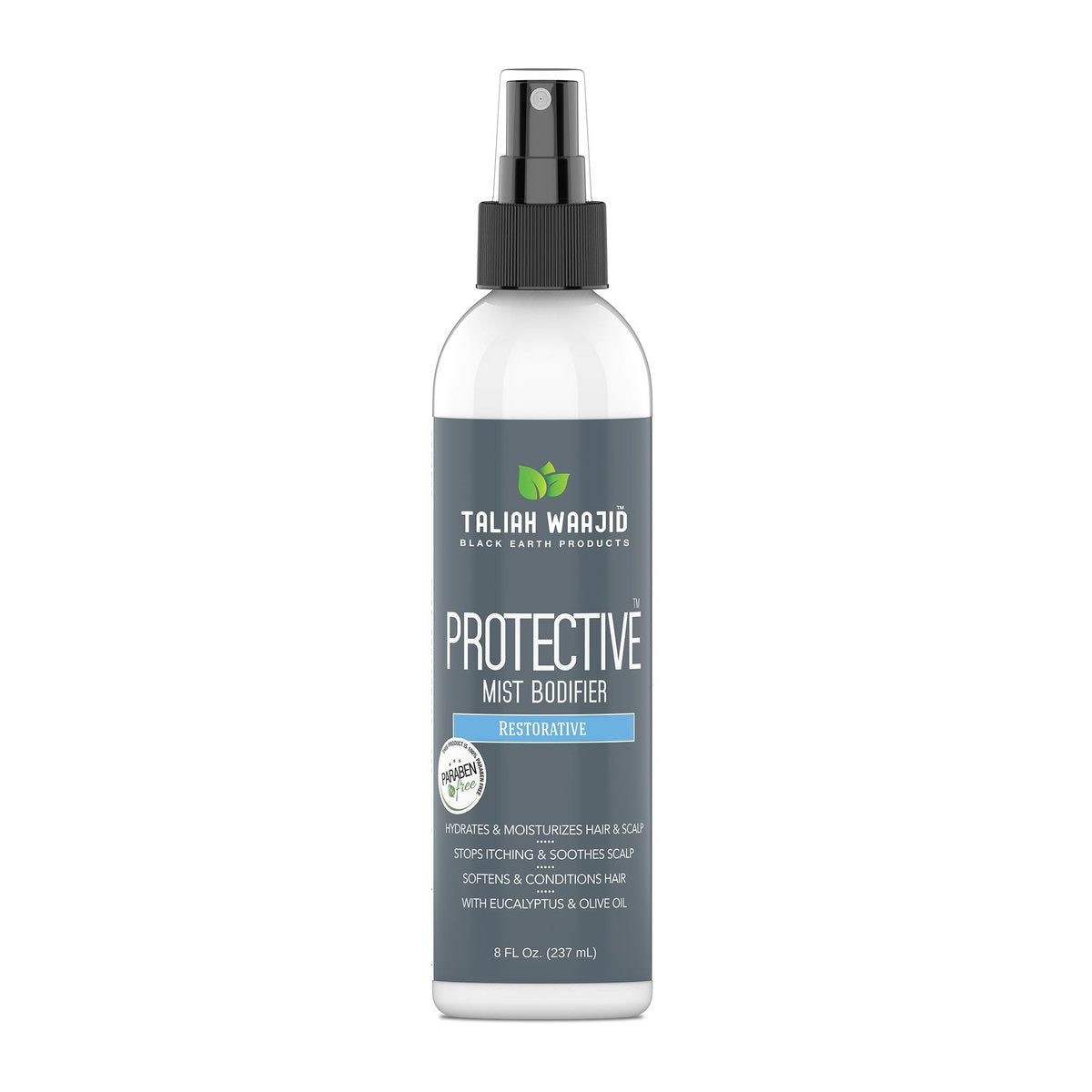 Taliah Waajid Black Earth Products Protective Mist Bodifier Restorative Formula - 8 oz Alcohol-Free Hair Spray for Curly Hair - görsel 1