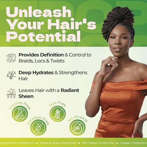Bronner Brothers Tropical Roots Twist Cream for Defined Curls & Twists - 6 oz - görsel 6