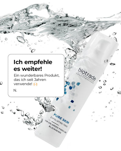 Pure Skin Tonic Exfoliating Lotion with Azelaic and Glycolic Acid (AHA-BHA) for Scars and Wrinkles