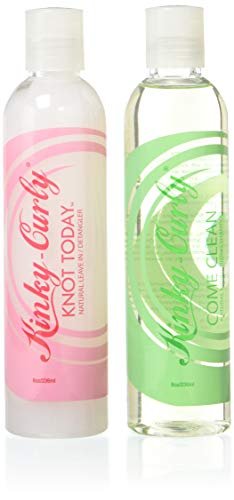 Kinky Curly Knot Today Leave-In Conditioner & Come Clean Shampoo Combo Set (7.98 Fl Oz Each) Avelisse