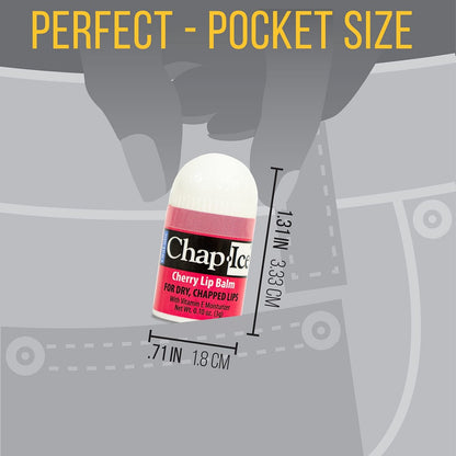 Chap-Ice Premium Lip Balm - Assorted Flavors 50 Mini Sticks | Cherry, Citrus Orange, Kiwi Lime Avelisse