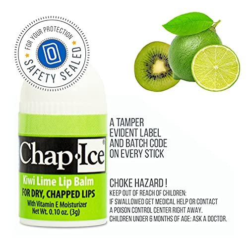 Chap-Ice Premium Lip Balm - Assorted Flavors 50 Mini Sticks | Cherry, Citrus Orange, Kiwi Lime Avelisse