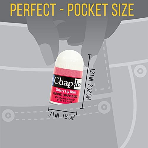 Chap-Ice Premium Lip Balm - Assorted Flavors 50 Mini Sticks | Cherry, Citrus Orange, Kiwi Lime Avelisse