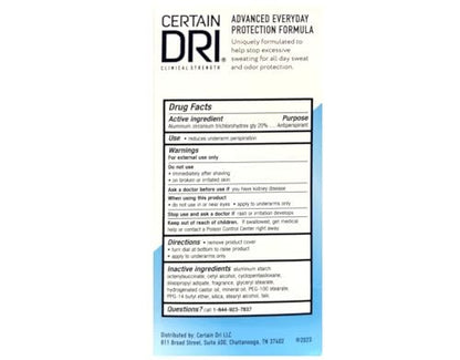 Certain Dri A.M. Solid Antiperspirant & Deodorant, 2.6 oz Twin Pack Avelisse