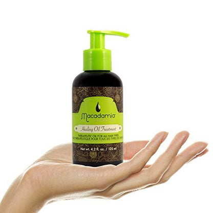 Macadamia Natural Oil Healing Treatment – Nourishing Hair Oil for Dry Damaged Hair, Hydrating Argan Serum, Frizz Control Shine, 4.2 fl oz Avelisse