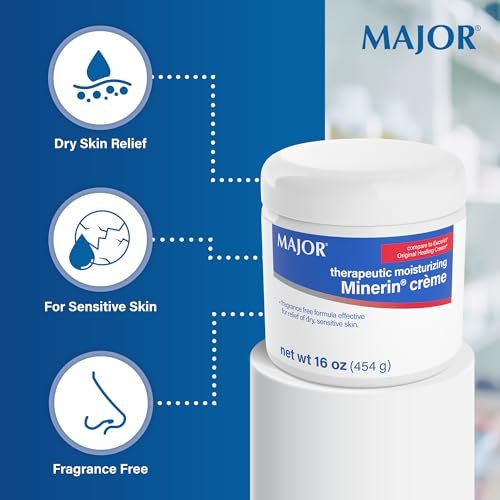 MAJOR Therapeutic Moisturizing Minerin Créme - Fragrance-Free Body Cream for Dry Skin - 16 oz - görsel 10