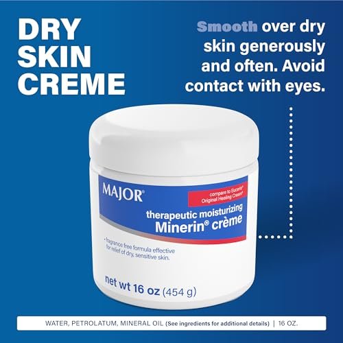 MAJOR Therapeutic Moisturizing Minerin Créme - Fragrance-Free Body Cream for Dry Skin - 16 oz - görsel 8