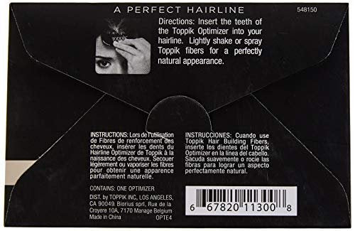 Toppik Hairline Optimizer - Precision Comb for Hairline Touch-Ups (Black, 1 Pack) - görsel 6