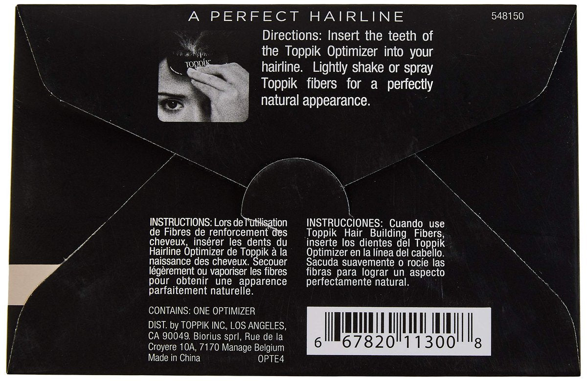 Toppik Hairline Optimizer - Precision Comb for Hairline Touch-Ups (Black, 1 Pack) - görsel 5