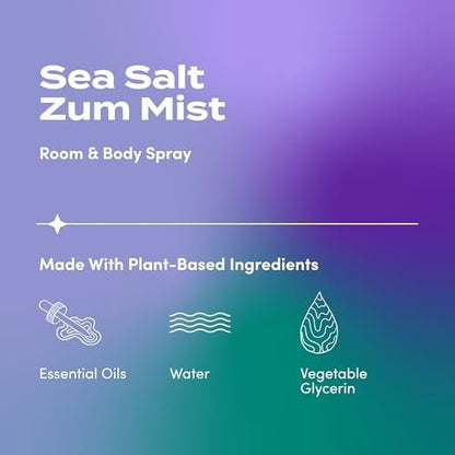 Zum Indigo Wild Mist Room & Body Spray - Sea Salt Scent - 4 oz Aromatherapy Essential Oil Spray