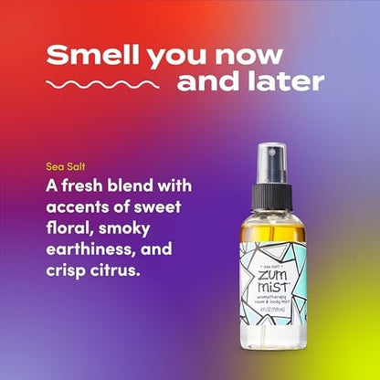 Zum Indigo Wild Mist Room & Body Spray - Sea Salt Scent - 4 oz Aromatherapy Essential Oil Spray