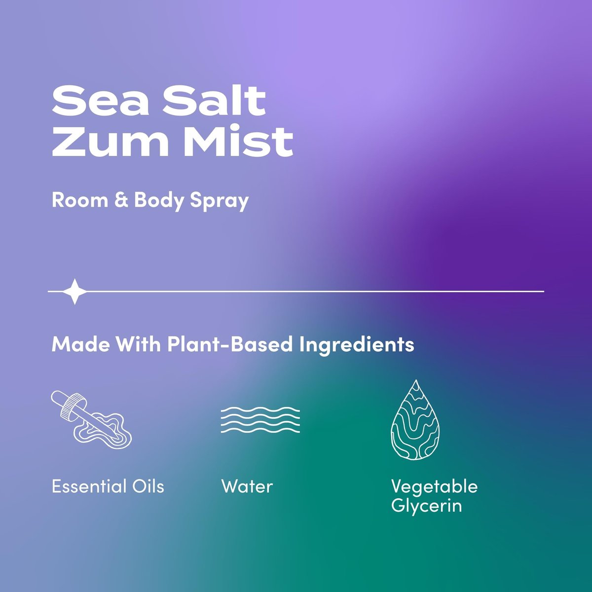 Zum Indigo Wild Mist Room & Body Spray - Sea Salt Scent - 4 oz Aromatherapy Essential Oil Spray - görsel 3