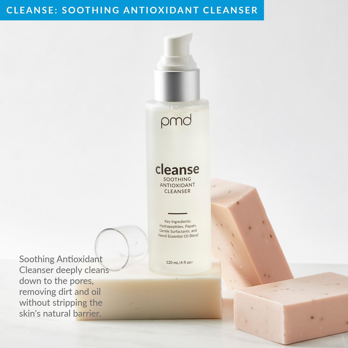 PMD Cleanse Soothing Antioxidant Cleanser – 4 Fl Oz Gentle Face Wash for Sensitive Skin - görsel 5