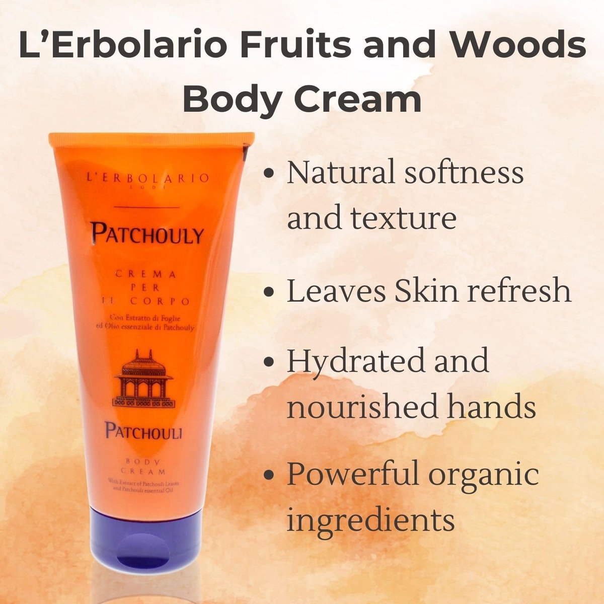 L'Erbolario Patchouli Moisturizing Body Butter - 6.7 oz | Antioxidant-Rich Body Cream for Dry Skin - görsel 7