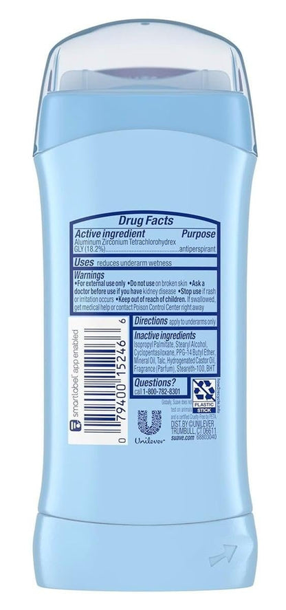 Suave Deodorant 2.6 Ounce 24Hr Tropic Paradise Invisible Solid (76ml) - 6 Pack Avelisse