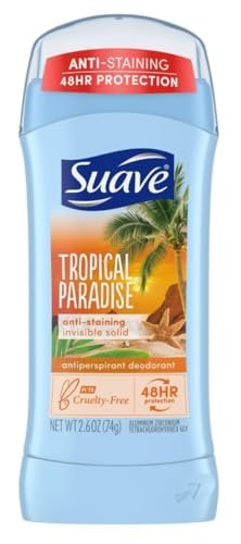 Suave Deodorant 2.6 Ounce 24Hr Tropic Paradise Invisible Solid (76ml) - 6 Pack Avelisse