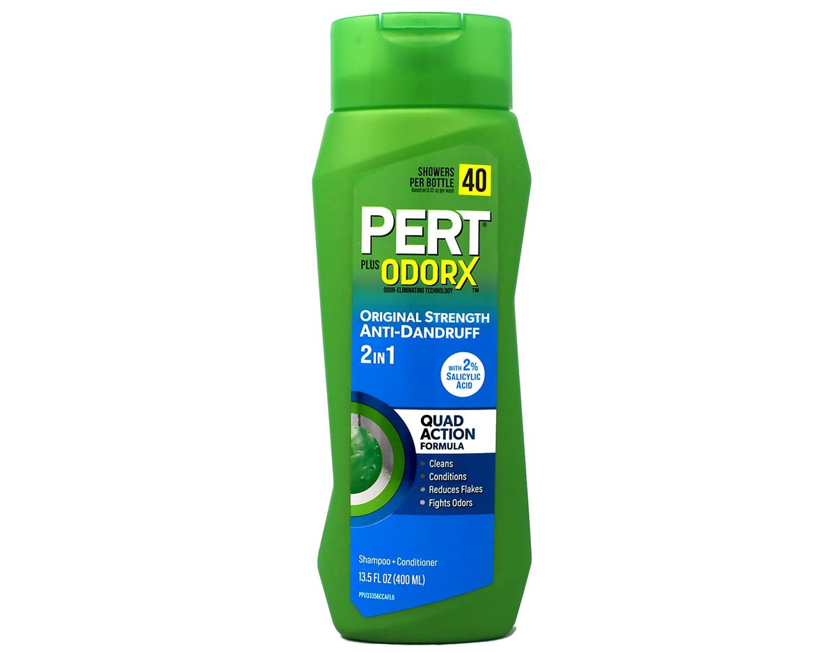 Pert Anti-Dandruff 2 in 1 Shampoo and Conditioner – Advanced Dandruff Shampoo with 2% Salicylic Acid & Zinc – 13.5 oz - görsel 1