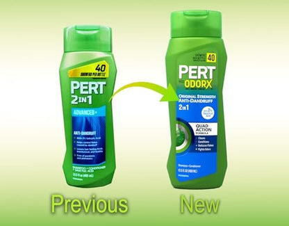 PERT 2-in-1 Shampoo and Conditioner, Anti-Dandruff, 13.5 Fl Oz (Pack of 6) Avelisse