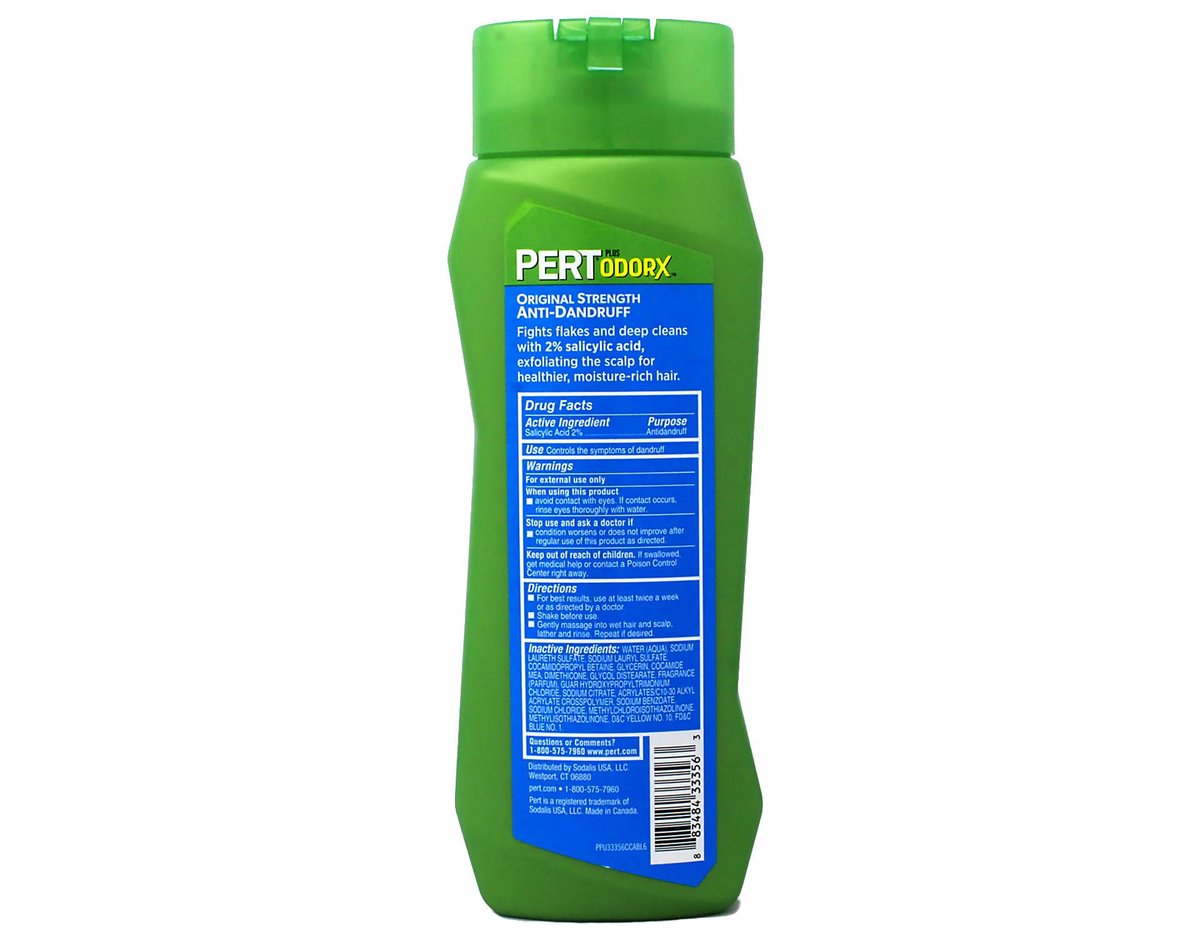 Pert Anti-Dandruff 2 in 1 Shampoo and Conditioner – Advanced Dandruff Shampoo with 2% Salicylic Acid & Zinc – 13.5 oz - görsel 3