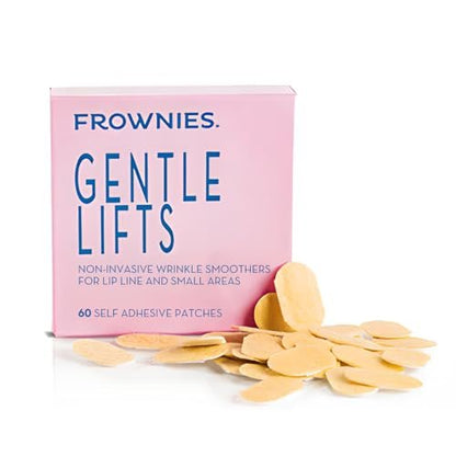 Frownies Gentle Lifts Patches for Fine Lip Lines - Hypoallergenic Anti Wrinkle Patches for Smile Lines - Overnight Use, 60 Count Avelisse