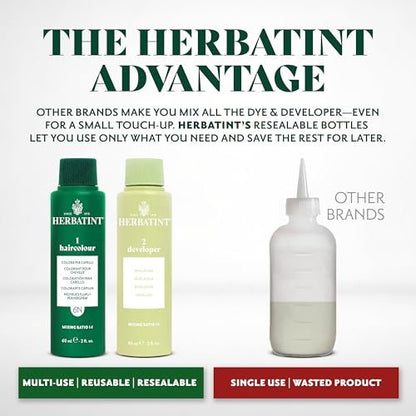 Herbatint Permanent Hair Dye for Women - 6N Dark Blonde - Ammonia-Free & Vegan - Up to 100% Gray Coverage, 5.75 fl oz