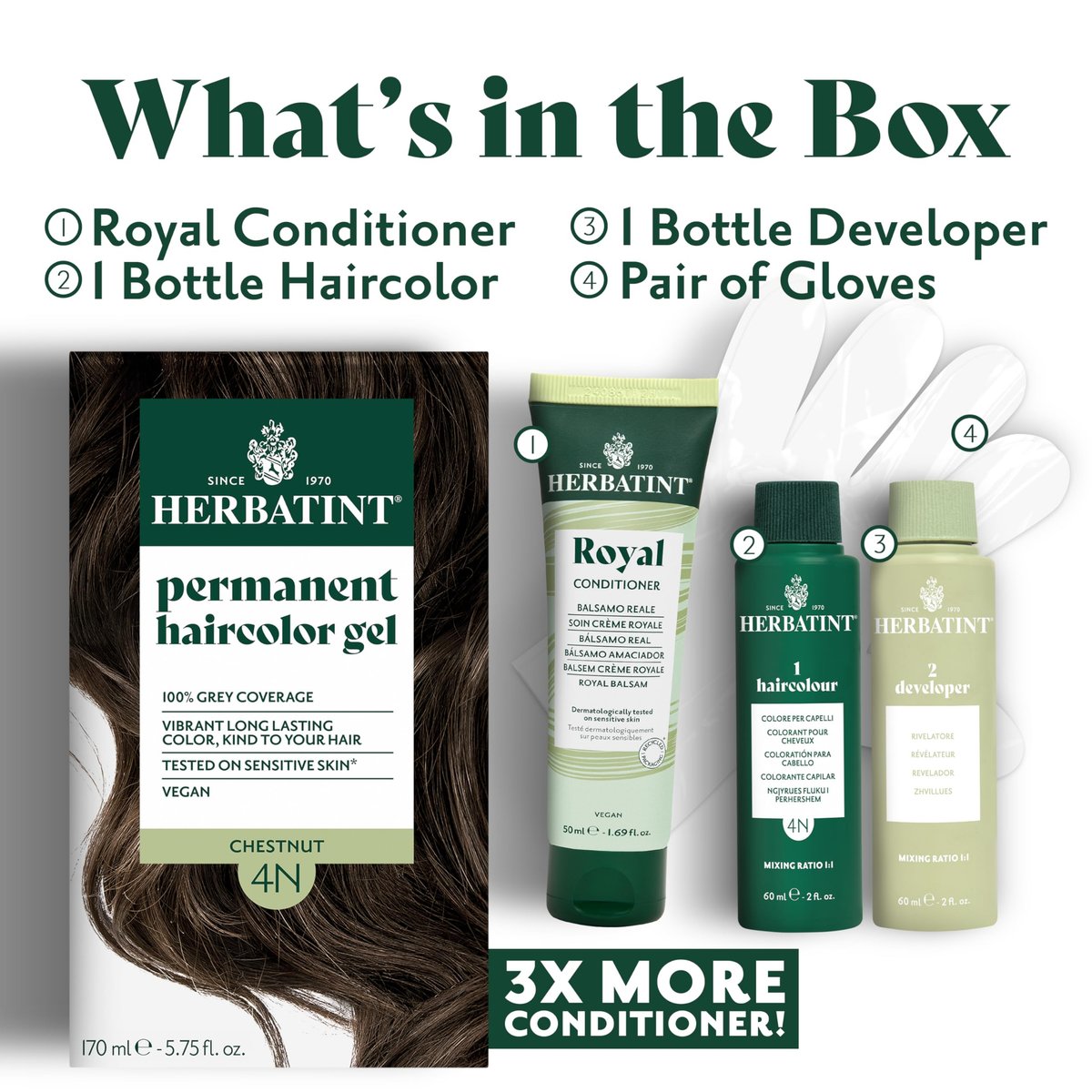 Herbatint Permanent Hair Dye for Women - 6N Dark Blonde - Ammonia-Free & Vegan - Up to 100% Gray Coverage, 5.75 fl oz - görsel 15