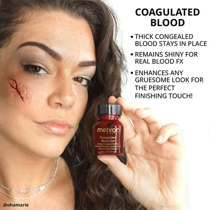 Mehron Coagulated Blood – Realistic SFX Fake Blood for Halloween & Theater Makeup (0.25 oz)