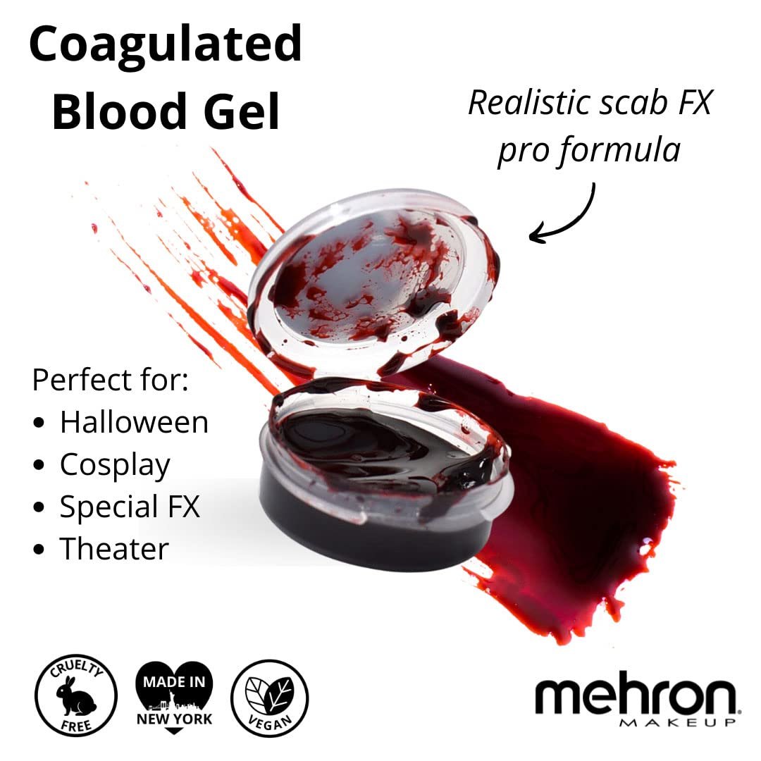Mehron Coagulated Blood – Realistic SFX Fake Blood for Halloween & Theater Makeup (0.25 oz) - görsel 3