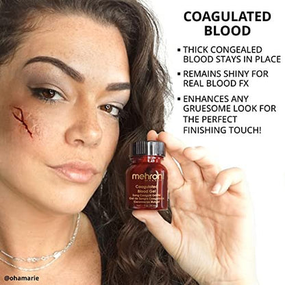 Mehron Coagulated Blood – Realistic SFX Fake Blood for Halloween & Theater Makeup (0.25 oz)