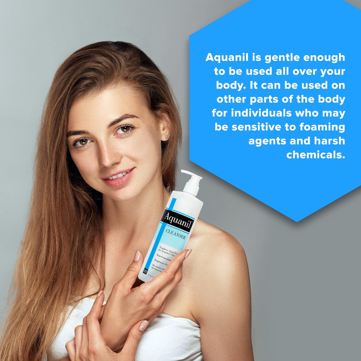 Aquanil Cleanser - Lipid-Free Sensitive Skin Cleanser, Non-Comedogenic Gentle Cleanser - Soap Free Cleanser with 7 Ingredients, Fragrance-Free Skin Care Cleanser - 3 Pack, 16 Fl. Oz. Avelisse