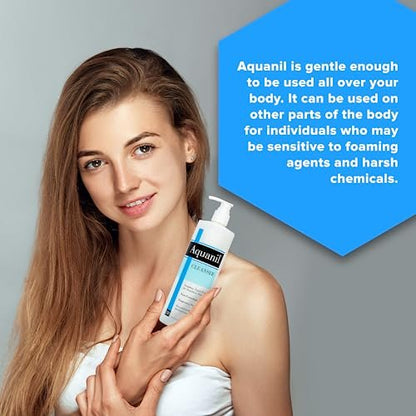 Aquanil Cleanser - Lipid-Free Sensitive Skin Cleanser, Non-Comedogenic Gentle Cleanser - Soap Free Cleanser with 7 Ingredients, Fragrance-Free Skin Care Cleanser - 3 Pack, 16 Fl. Oz. Avelisse