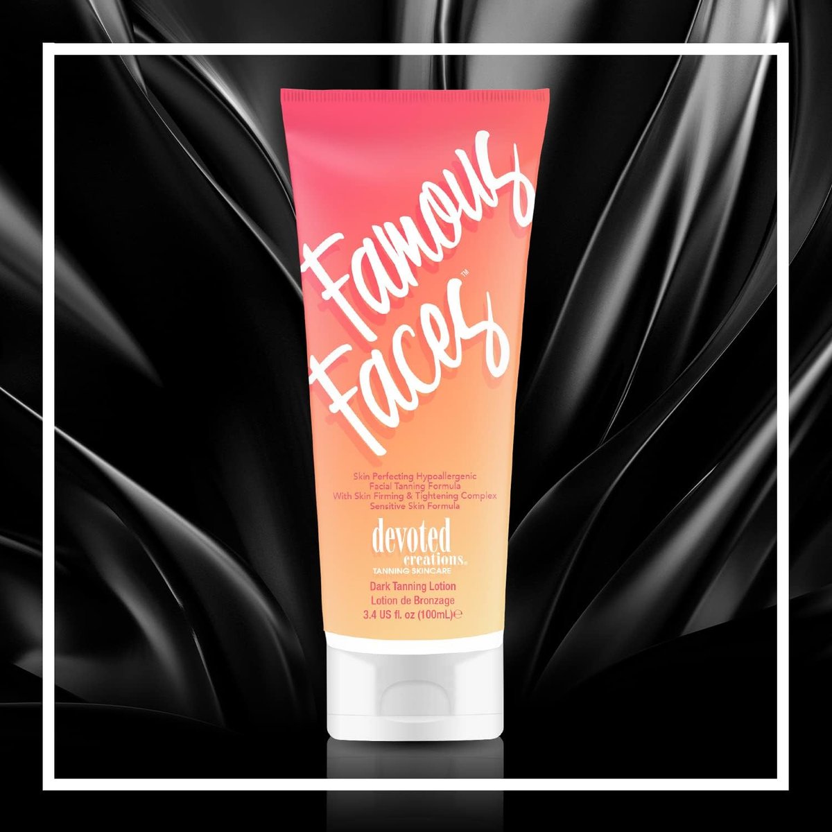 Devoted Creations Famous Faces Skin Perfecting Hypoallergenic Facial Tanning Lotion – 3.4 Fl Oz, Non-Comedogenic Self Tanner for Sensitive & Acne-Prone Skin - görsel 5