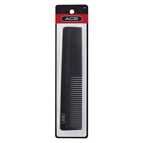 Ace Classic Hair Dressing Comb – 7.5 Inch Black Plastic Comb for Fine, Thick, and All Hair Types - görsel 1