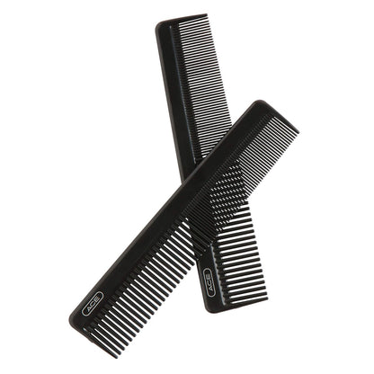 Ace Classic Hair Dressing Comb – 7.5 Inch Black Plastic Comb for Fine, Thick, and All Hair Types