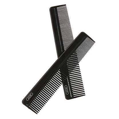 Ace Classic Hair Dressing Comb – 7.5 Inch Black Plastic Comb for Fine, Thick, and All Hair Types