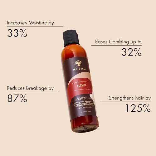 As I Am Moisture Milk Daily Hair Revitalizer - 8 oz | Lightweight Leave-In Conditioner for Curly, Wavy, Fine Hair - görsel 4