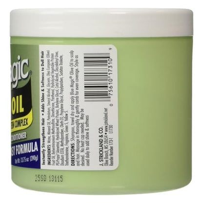 Blue Magic Olive Oil Hair & Scalp Conditioner, 13.75 Fl Oz