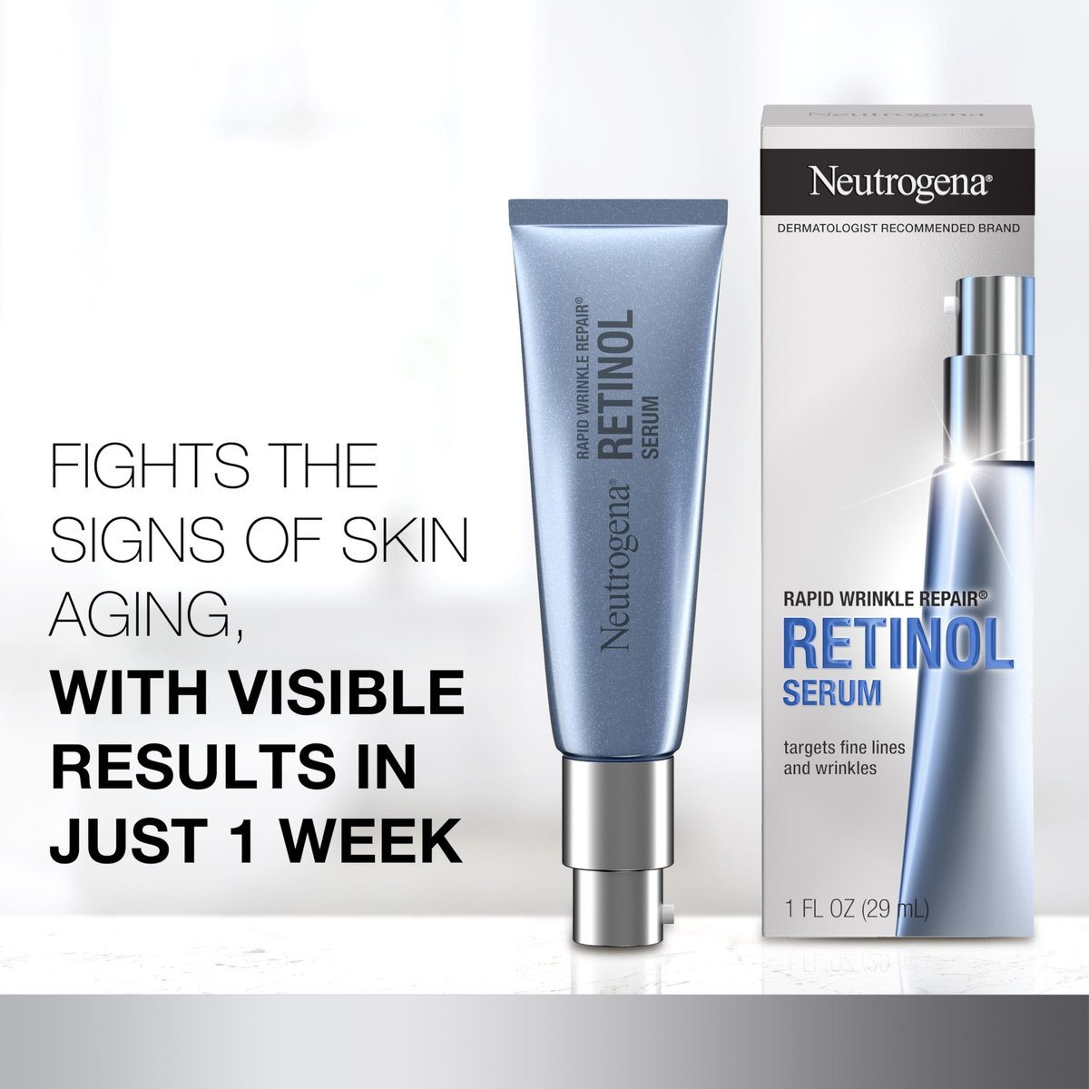 Neutrogena Rapid Wrinkle Repair Retinol Face Serum - Daily Anti-Aging Serum with Retinol & Hyaluronic Acid, 1 fl. oz - görsel 3