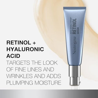 Neutrogena Rapid Wrinkle Repair Retinol Face Serum - Daily Anti-Aging Serum with Retinol & Hyaluronic Acid, 1 fl. oz