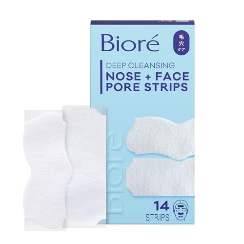 Bioré Deep Cleansing Blackhead Remover Strips for Nose, Face, Chin, and Forehead – 14 Count