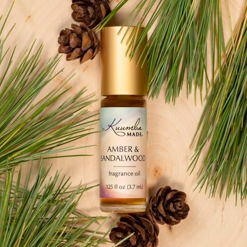 Kuumba Made Amber & Sandalwood Fragrance Oil Roller – Long-Lasting, Vegan, Alcohol-Free Perfume Oil (0.125 Fl Oz) - görsel 4