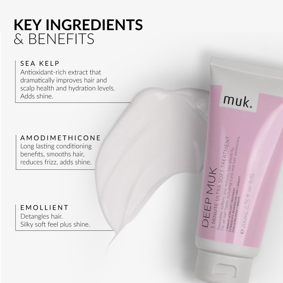 MUK. Deep Muk Ultra Soft 1 Minute Hair Treatment – Nourishing Deep Conditioner for All Hair Types, 200ml - görsel 7